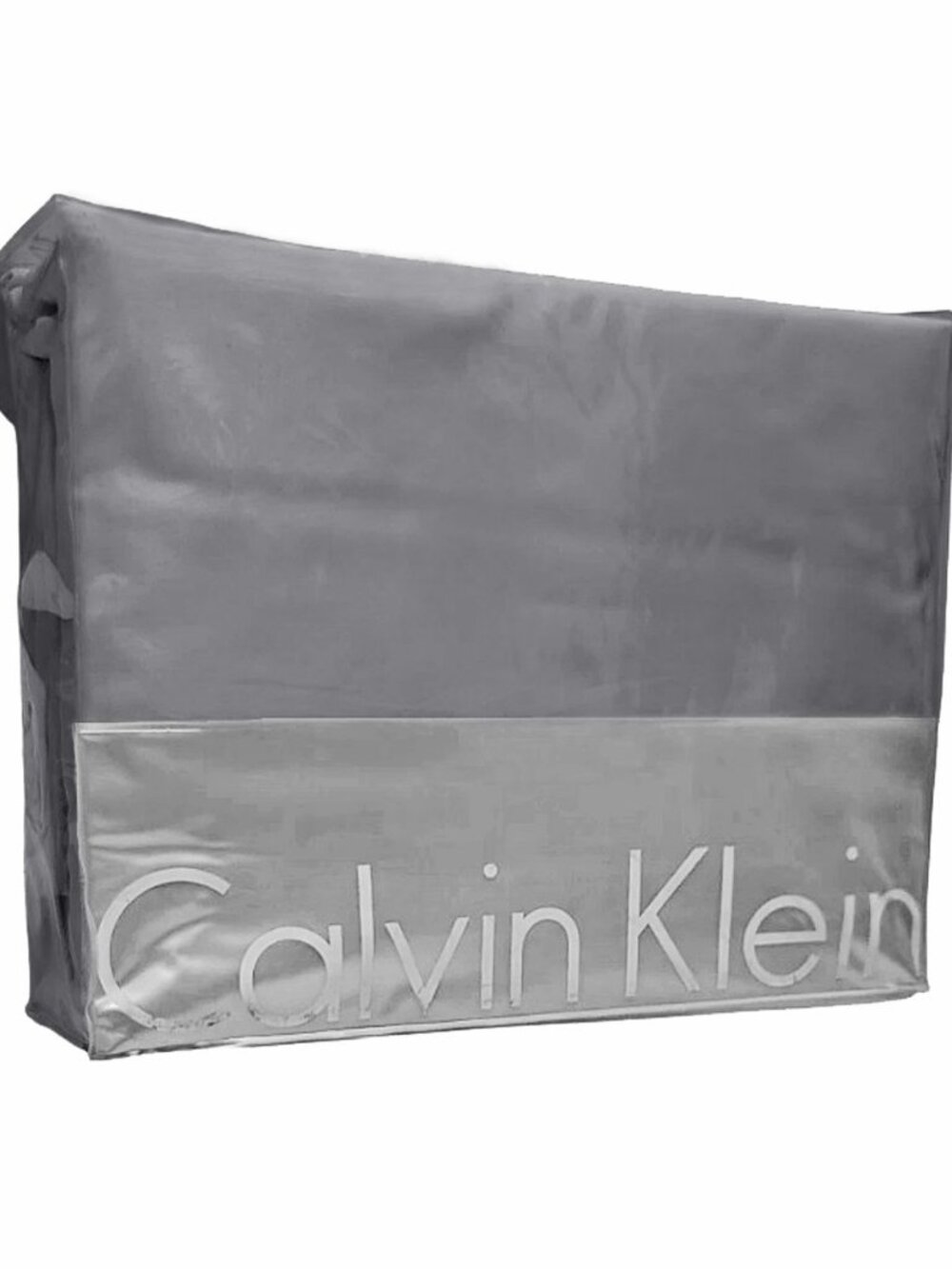 NEW Vintage Calvin Klein King Sheet Set!  Gray  Double Stitch Sateen Cotton
